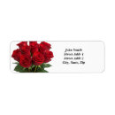 Search for rose bouquet return address labels Red