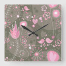 Search for pink and grey clocks Retro