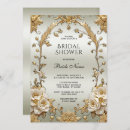 Search for golden bridal shower invitations Flowers