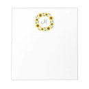 Search for watercolor sunflower notepads Yellow