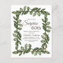 Search for green 60th birthday invitations Watercolor