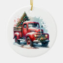 Search for old truck christmas tree decorations Watercolor