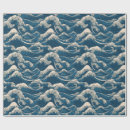 Search for sea water wrapping paper Vintage