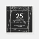 Search for silver anniversary wedding napkins Elegant