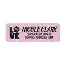 Search for paw print return address labels Pink