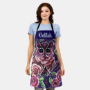 Search for owl on branch aprons Pink