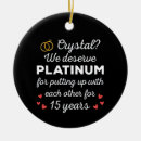Search for 15th wedding anniversary christmas tree decorations Crystal