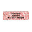 Search for dark pink return address labels Boho