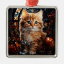 Search for orange kitten christmas tree decorations Tabby