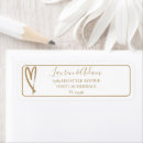 Search for white and gold wedding return address labels Professional