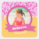 Search for square waffle stickers Strawberry ice cream