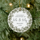Search for wedding christmas tree decorations Mr and mrs