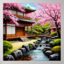Search for japanese garden posters Cherry blossoms