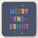 Search for bright colour coasters Merry and bright