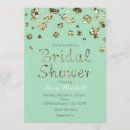 Search for mint and gold bridal shower invitations Typography