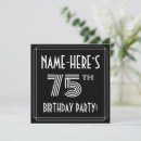 Search for 75th birthday invitations 75 years old