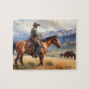 Search for cowboy and horse puzzles Mountains