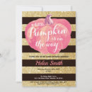 Search for pink gold pumpkin invitations Our little pumpkin