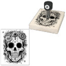 Search for sugar skull rubber stamps Dia de los muertos