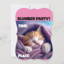 Search for sleeping cat invitations Girls