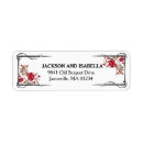 Search for red wedding return address labels Roses