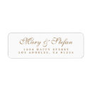 Search for black gold white return address labels Calligraphy