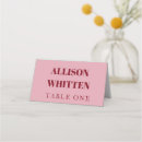 Search for pink place cards Folded