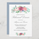 Search for dusty blue floral rehearsal dinner invitations Elegant