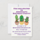 Search for desert succulents birthday invitations Cute