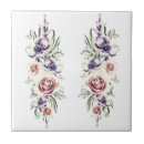 Search for vintage rose painting tiles White