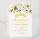 Search for yellow quinceanera invitations Gold