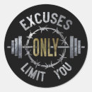 Search for no excuses stickers Gym