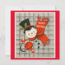 Search for vintage candy cane christmas cards Snowman