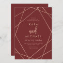 Search for rose gold and burgundy invitations Modern