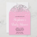 Search for pink and silver baby shower invitations Cute