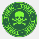 Search for green skull and crossbones stickers Toxic
