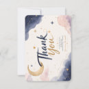 Search for moon and stars thank you cards Minimal