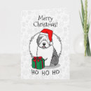 Search for old english sheepdog christmas cards Oes