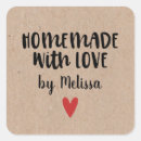 Search for homemade with love stickers Baked goods