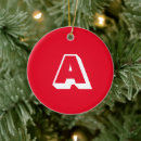 Search for monogrammed christmas tree decorations Initial