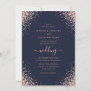 Search for rose gold confetti wedding invitations Modern