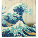 Search for japanese wave shower curtains Blue