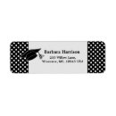 Search for black polka dot return address labels White