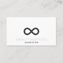Search for infinity business cards Black and white