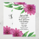 Search for flowers sweet 16 invitations Elegant