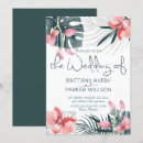 Search for tropical floral wedding invitations Palm leaf