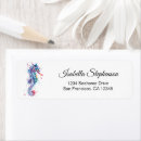 Search for seahorse return address labels Elegant