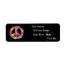 Search for peace sign return address labels Yellow
