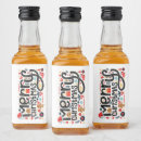 Search for mini liquor bottle labels Merry christmas