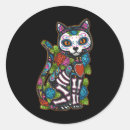 Search for sugar skull cat stickers Halloween